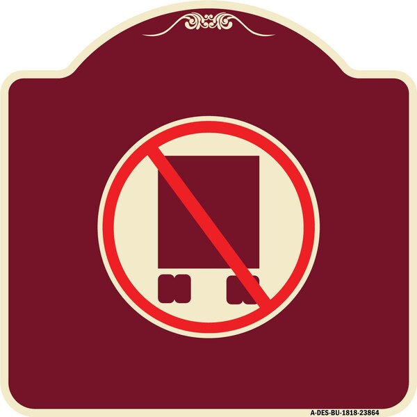 Signmission National Network Prohibited Heavy-Gauge Aluminum Architectural Sign, 18" x 18", BU-1818-23864 A-DES-BU-1818-23864 - main